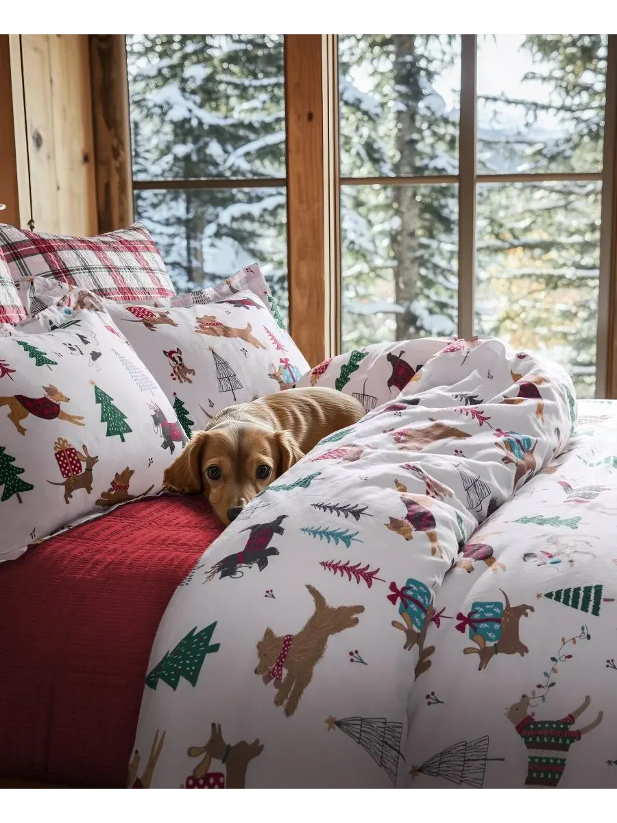 Комплект стеганого одеяла Jingle Paws, полный/двуспальный Levtex Home — изображение 5 из 6, мульти