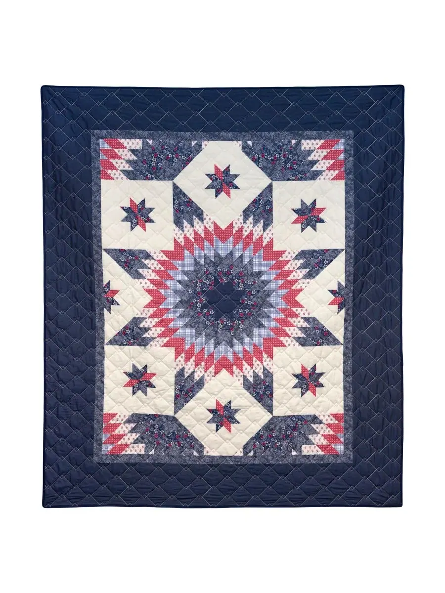 Двустороннее покрывало Bluefield Star, 127 x 152 см Donna Sharp — изображение 2 из 4, синий красный