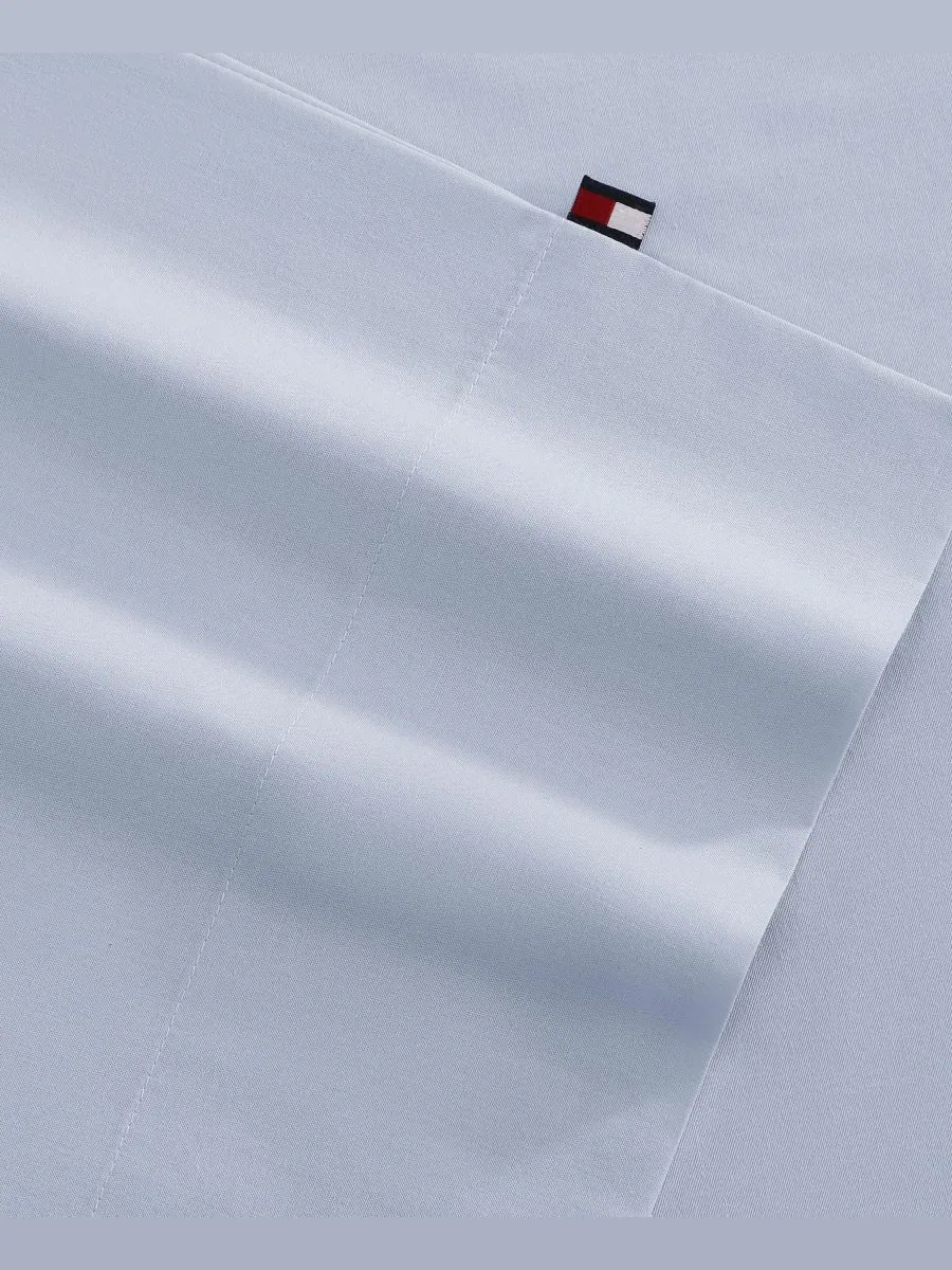 Tommy Hilfiger комплект постельного белья однотонный из хлопка с 180 нитями размер King, 4 предмета — изображение 4 из 6