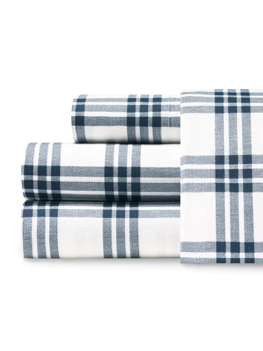 Комплект постельного белья из 100% хлопкового перкаля с принтом, размер Queen Eddie Bauer, Basic