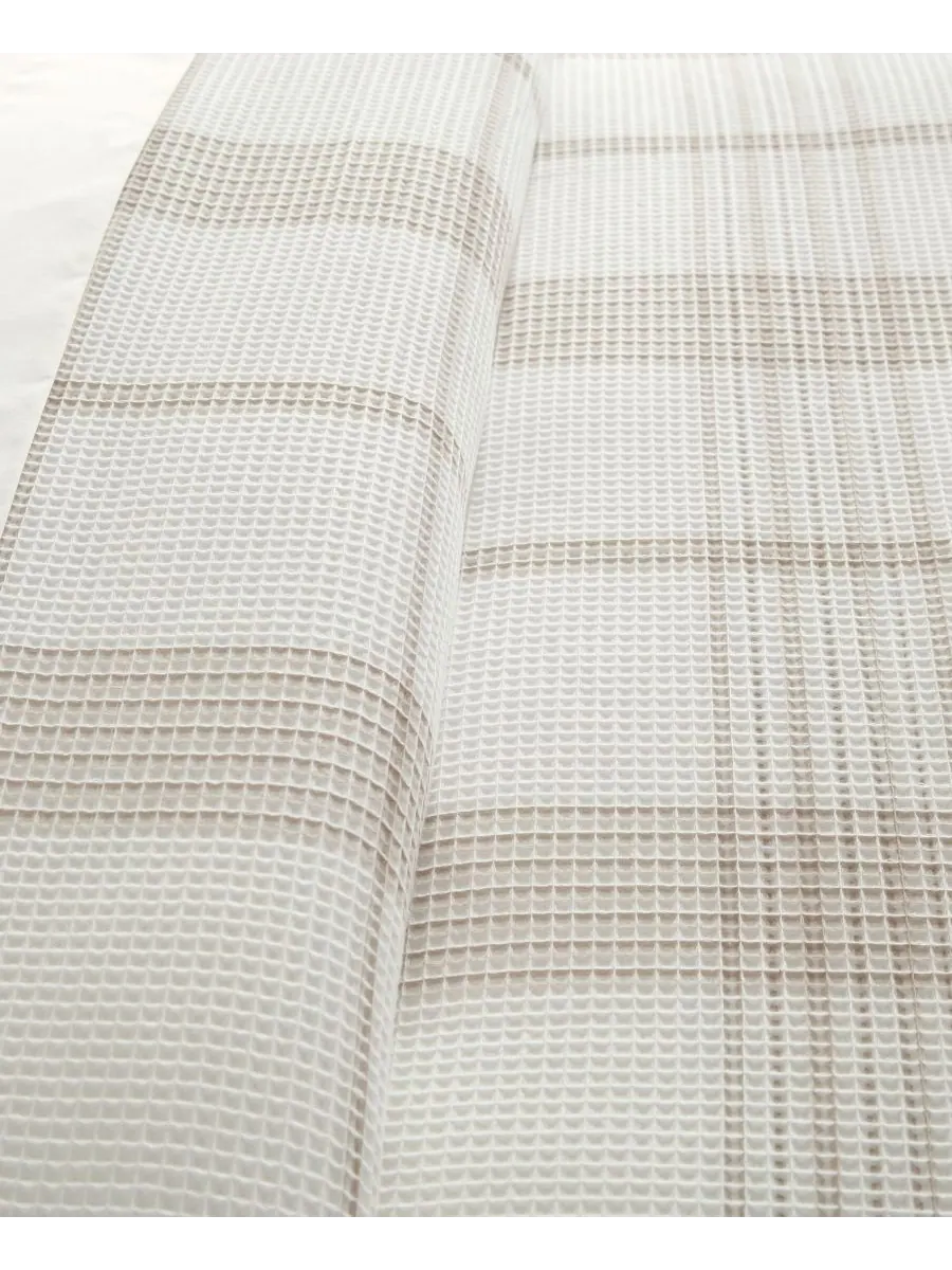 Комплект постельного белья Home Waffle Plaid, 2 предмета, размер Twin Levtex — изображение 7 из 7, тауп