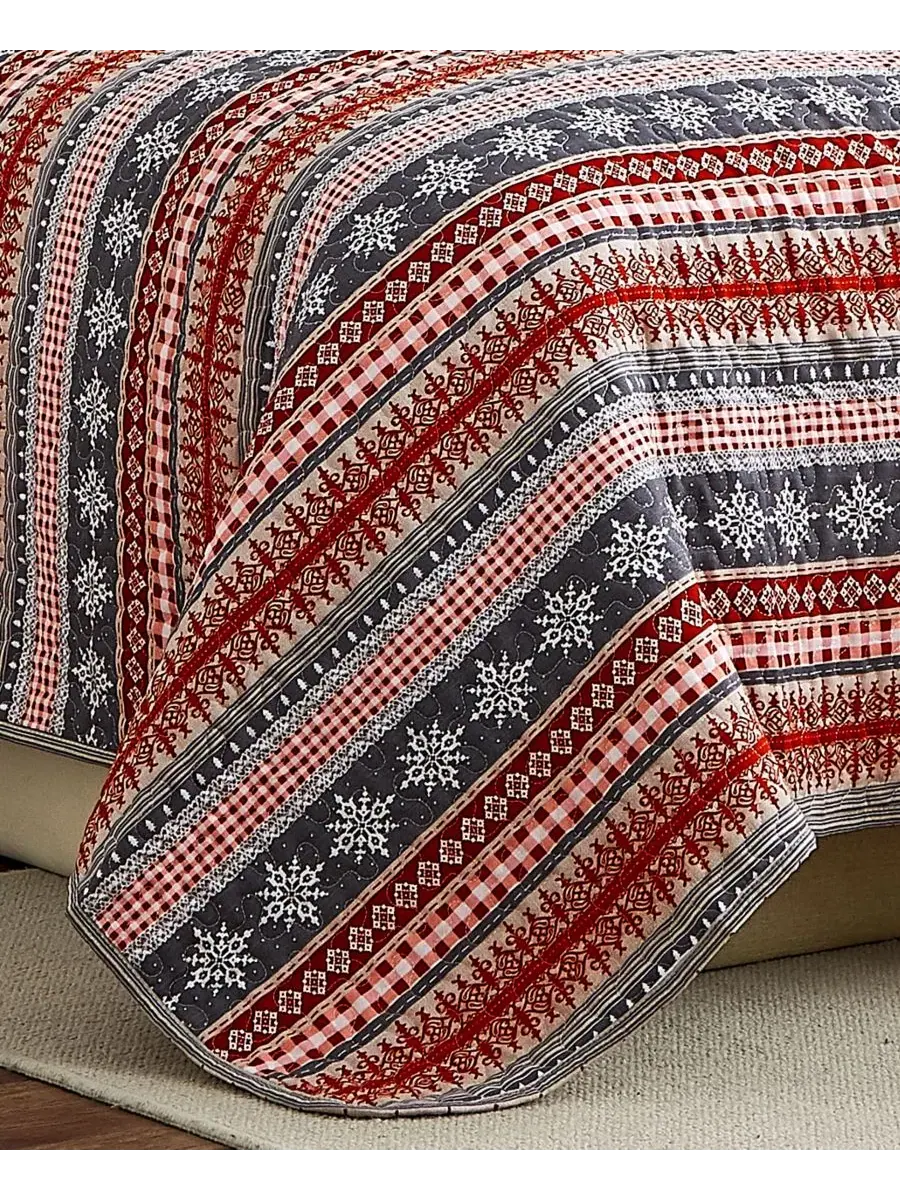 Комплект стеганого покрывала Cozy Cottage Holiday, 6 предметов, Full/Queen Southshore Fine Linens — изображение 4 из 4