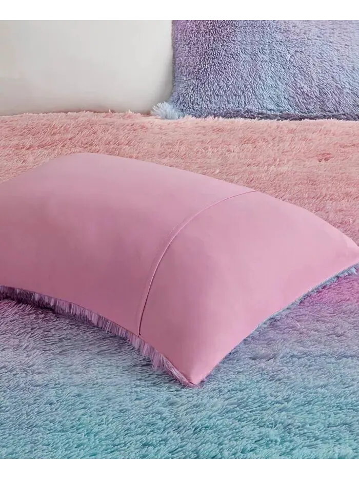 Комплект одеял из трех предметов из искусственного меха Primrose Ombre Shaggy, Full/Queen Mi Zone — изображение 6 из 9