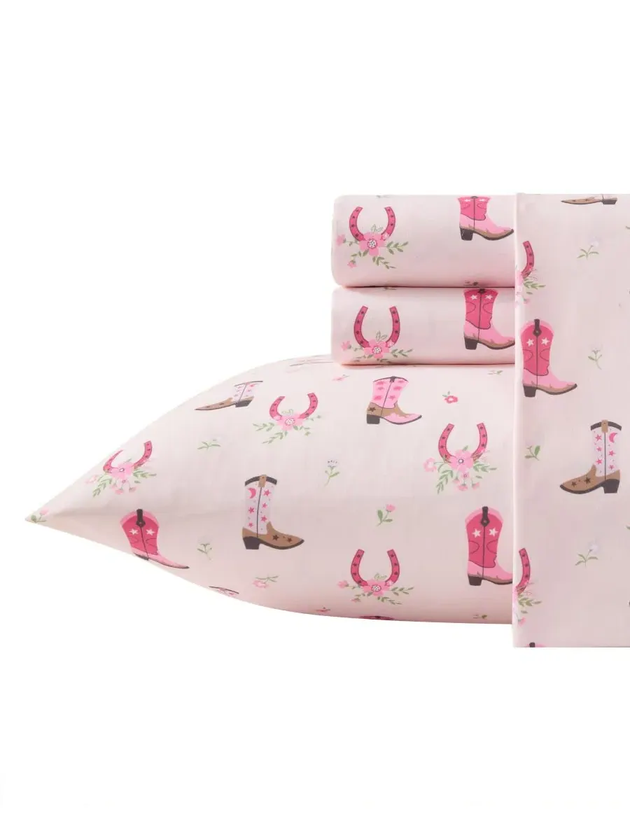 Комплект постельного белья из микрофибры Wrangler Cowgirl Dreams, 4 предмета, Full