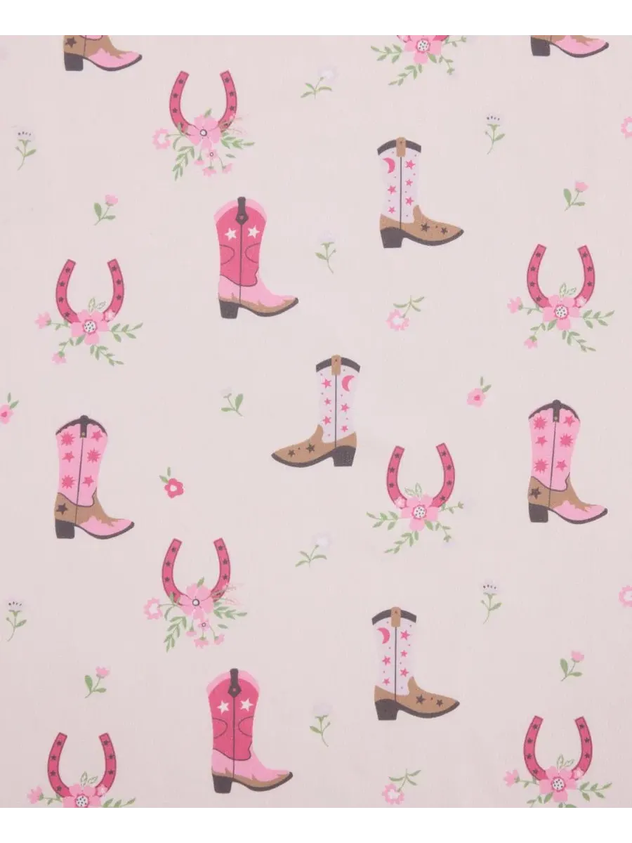 Комплект постельного белья из микрофибры Wrangler Cowgirl Dreams, 4 предмета, Full — изображение 5 из 7, розовый