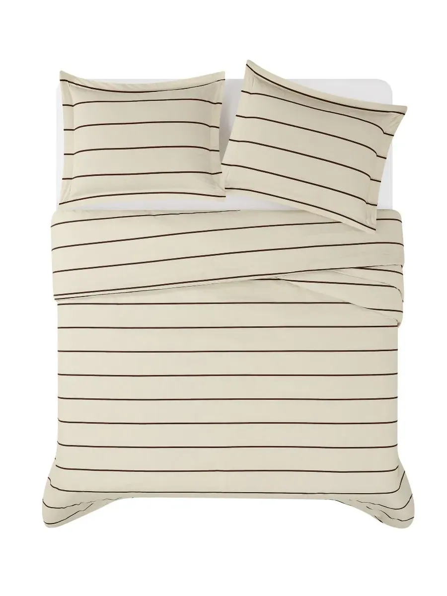 Комплект пододеяльника Hayward Stripe, 3 предмета Brooklyn Loom — изображение 4 из 6