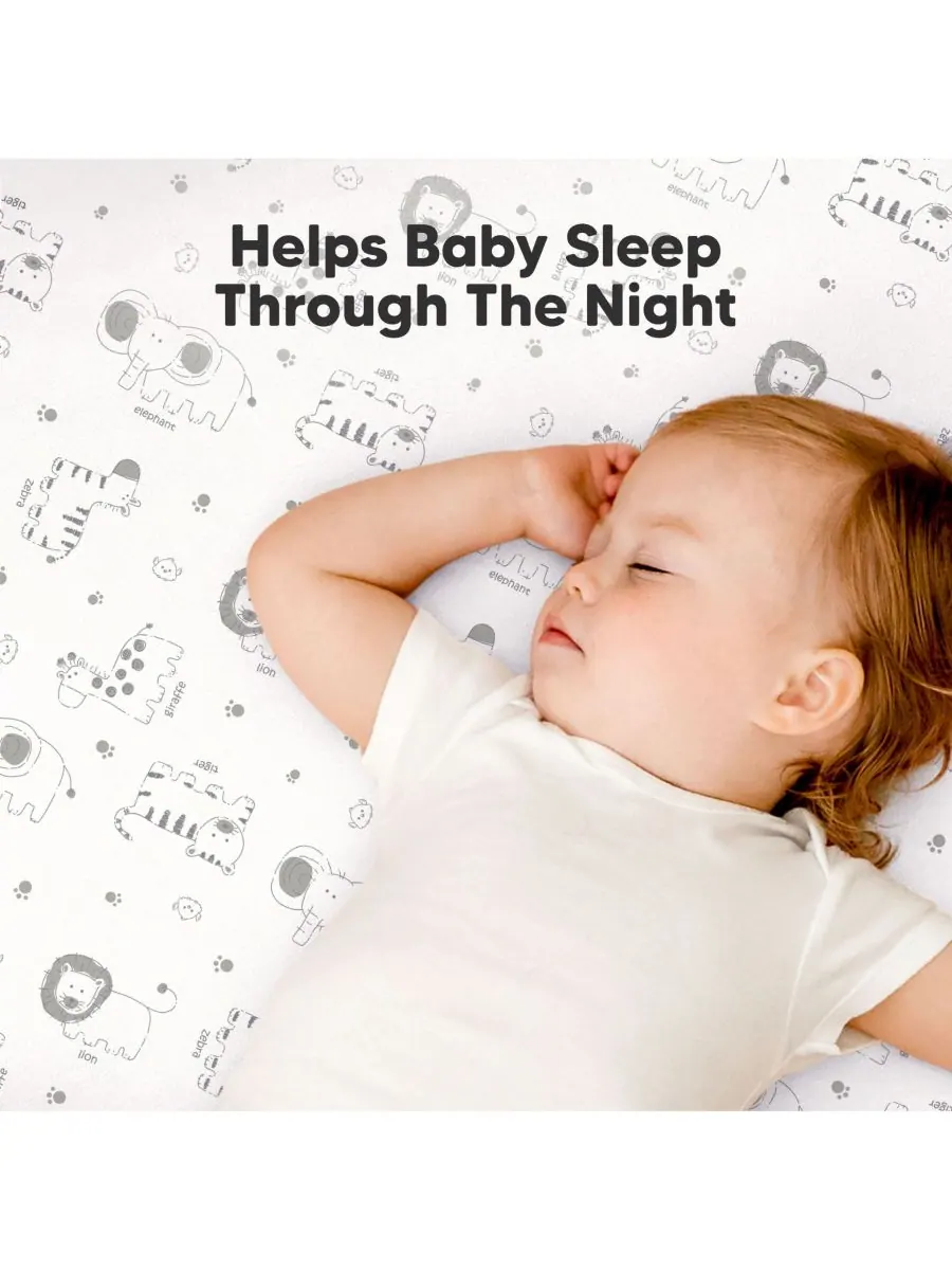 Комплект из 2 хлопковых простыней для детской кроватки Soothe Pack N Play (38x26 дюймов) для — изображение 7 из 9