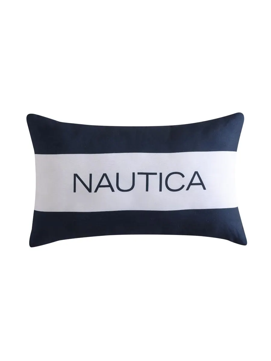 Комплект постельного белья Colton Stripe из 5 предметов, размер Full/Queen Nautica — изображение 7 из 7, синий