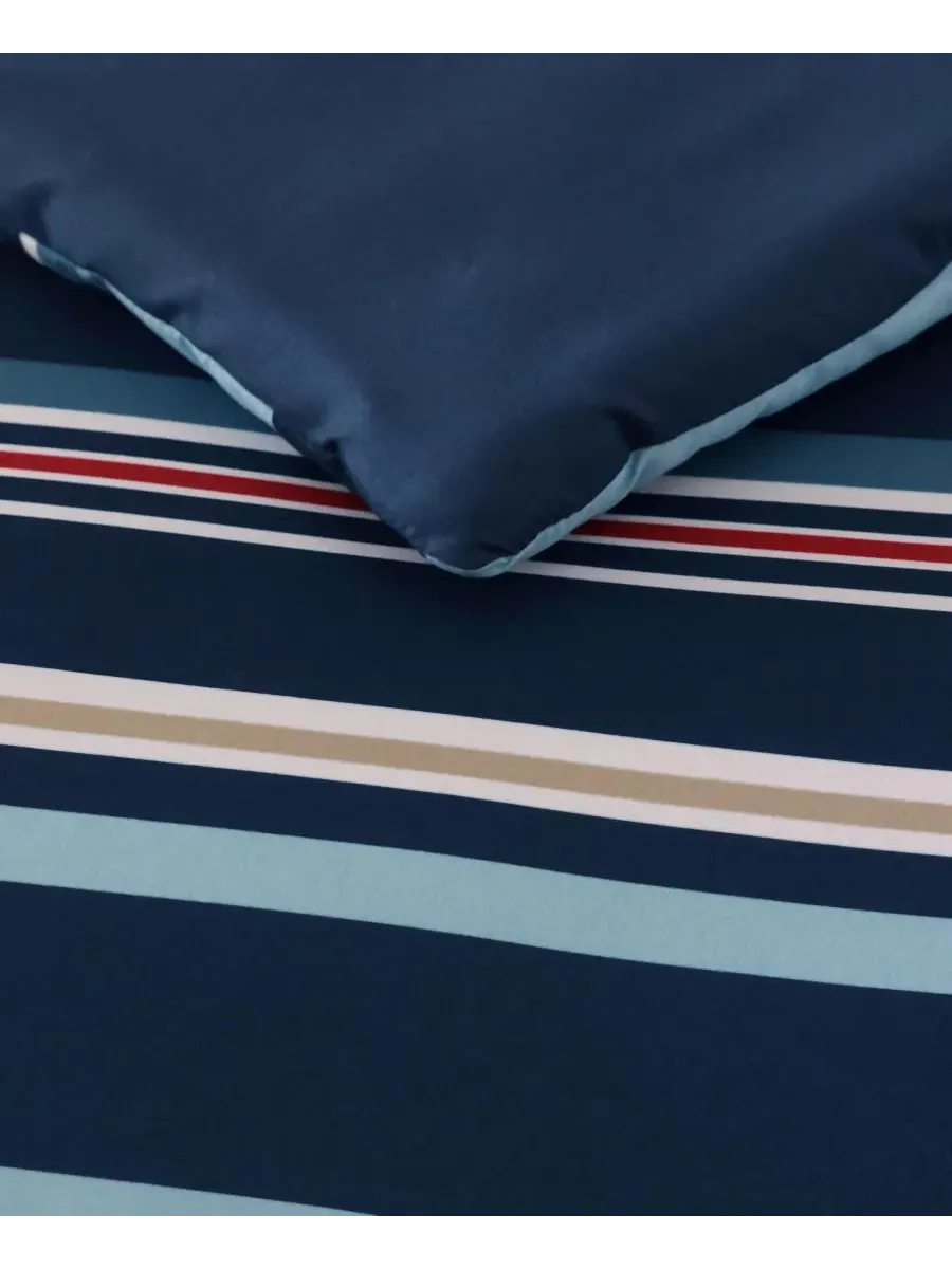 Комплект постельного белья Colton Stripe из 5 предметов, размер Full/Queen Nautica — изображение 2 из 7, синий