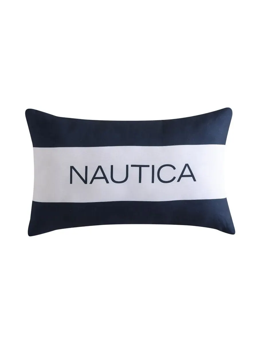 Комплект постельного белья Colton Stripe из 5 предметов, размер Full/Queen Nautica — изображение 7 из 7, синий