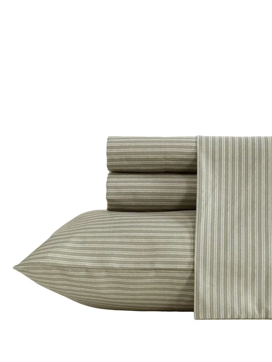 Комплект постельного белья Twill Stripe Texture Microfiber 4-Pc. Sheet Set, King Kenneth Cole New