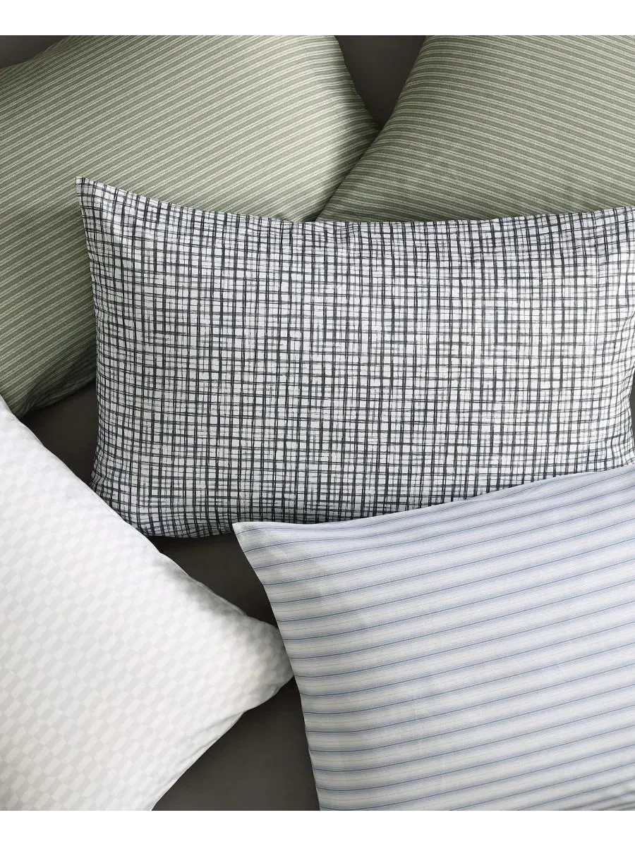 Комплект постельного белья Twill Stripe Texture Microfiber 4-Pc. Sheet Set, King Kenneth Cole New — изображение 6 из 7, мох