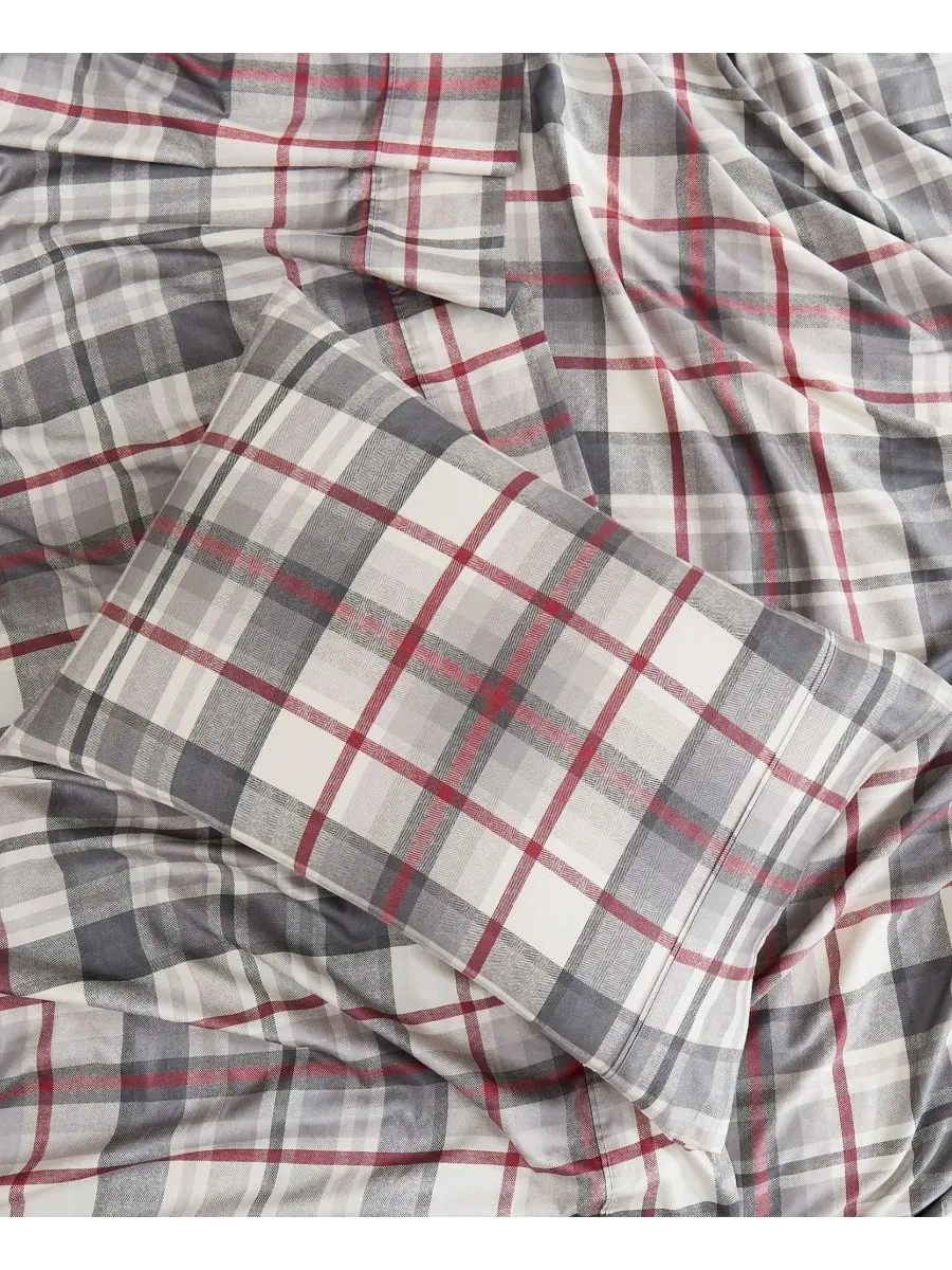 Комплект постельного белья Highland Plaid с очень глубокими карманами, плотность ткани 300 нитей, 4 — изображение 2 из 3
