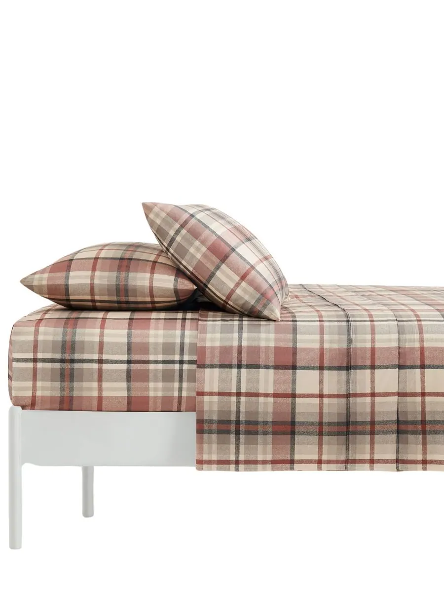 Комплект постельного белья Highland Plaid с очень глубокими карманами, плотность ткани 300 нитей, 4 — изображение 2 из 4