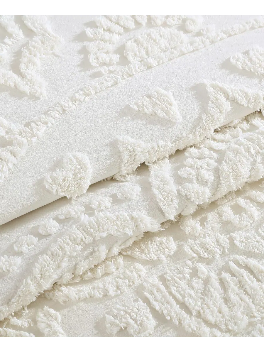 Легкое покрывало из синели lotus, размер full Beatrice Home Fashions — изображение 4 из 4, белый