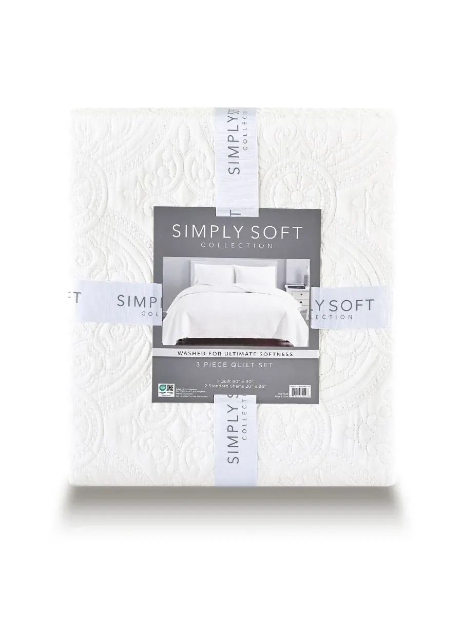 Комплект стеганого одеяла с медальонной строчкой Mischa Simply Soft — изображение 6 из 6, кость