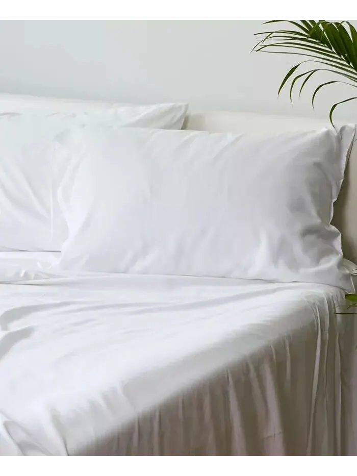 Роскошная пара наволочек из искусственного шелка из бамбука, King Bedvoyage — изображение 2 из 5, белый
