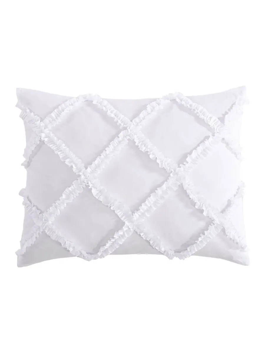 Комплект постельного белья Norah из микрофибры, 2 предмета, размер Twin XL Laura Ashley — изображение 4 из 8, белый