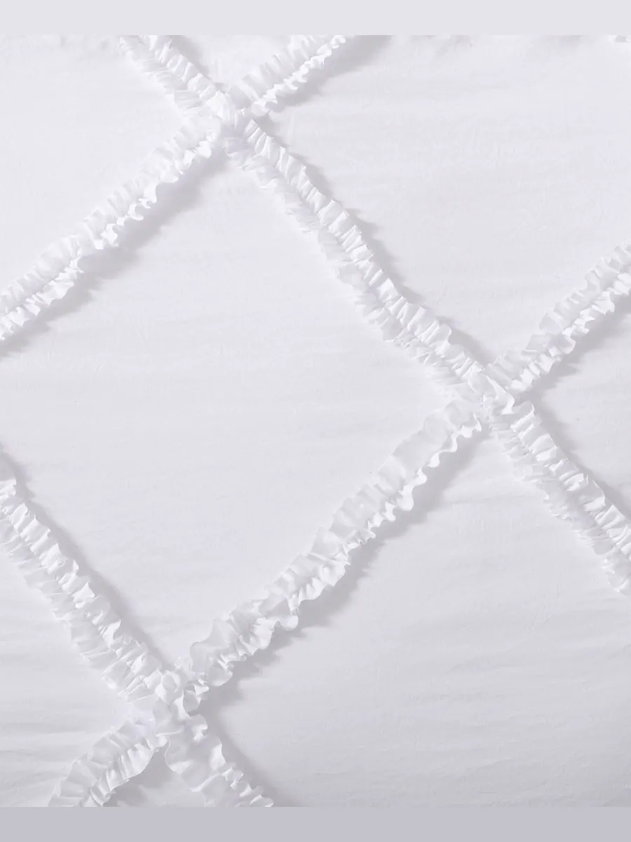 Комплект постельного белья Norah из микрофибры, 2 предмета, размер Twin XL Laura Ashley — изображение 5 из 8, белый