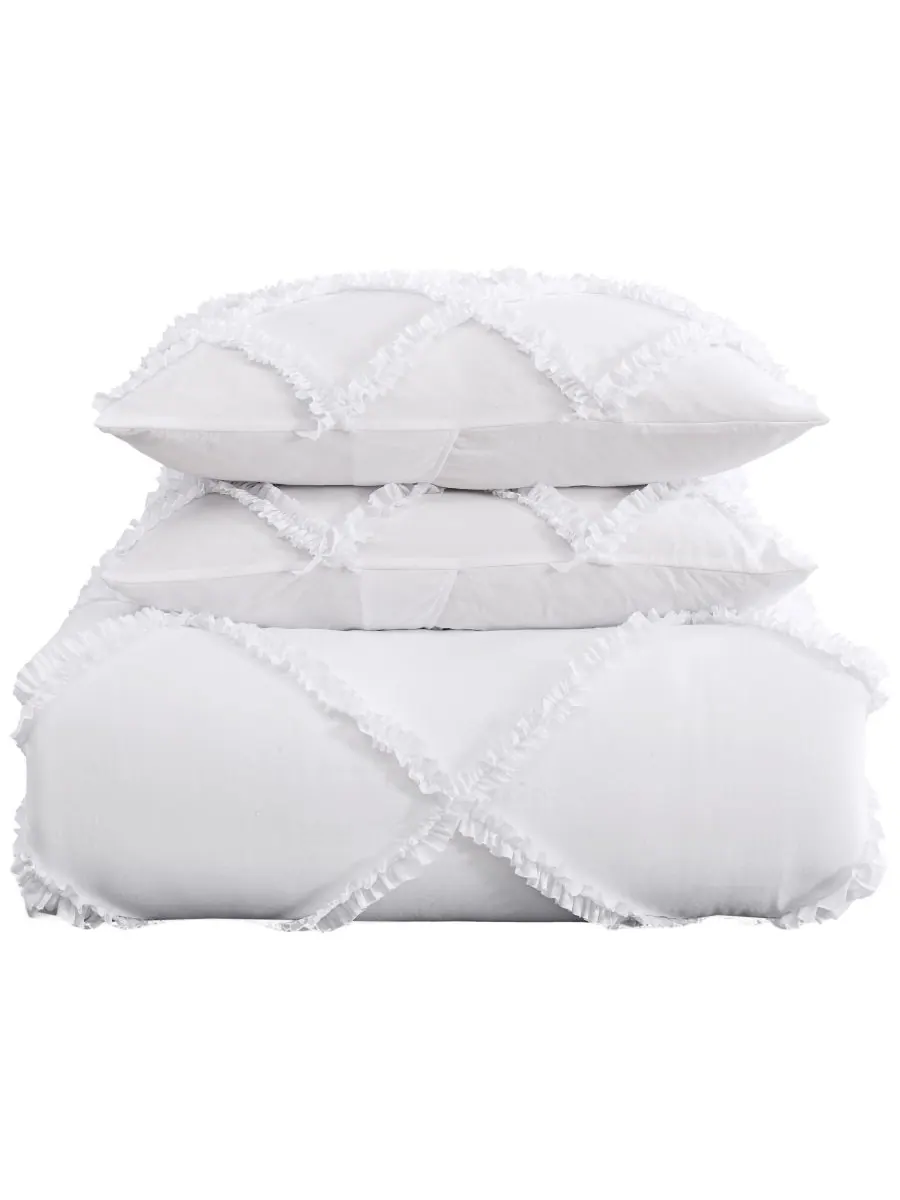 Комплект постельного белья Norah из микрофибры, 2 предмета, размер Twin XL Laura Ashley — изображение 6 из 8, белый