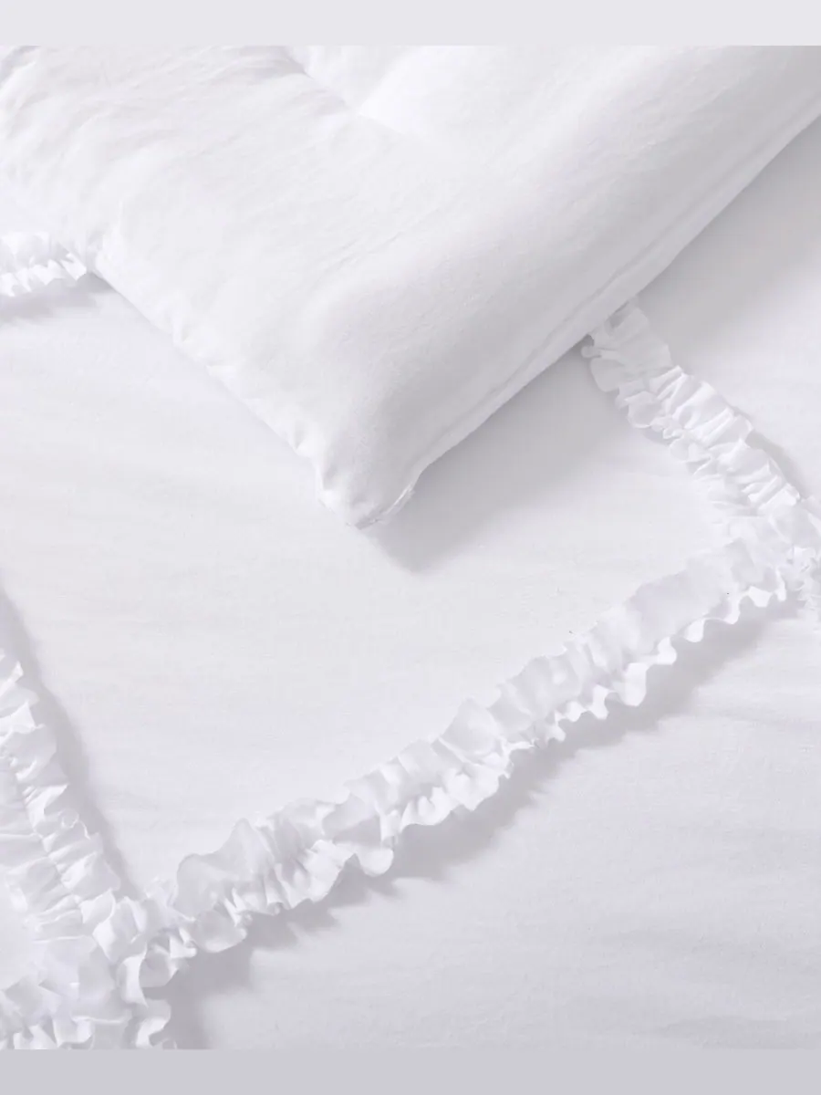 Комплект постельного белья Norah из микрофибры, 2 предмета, размер Twin XL Laura Ashley — изображение 7 из 8, белый