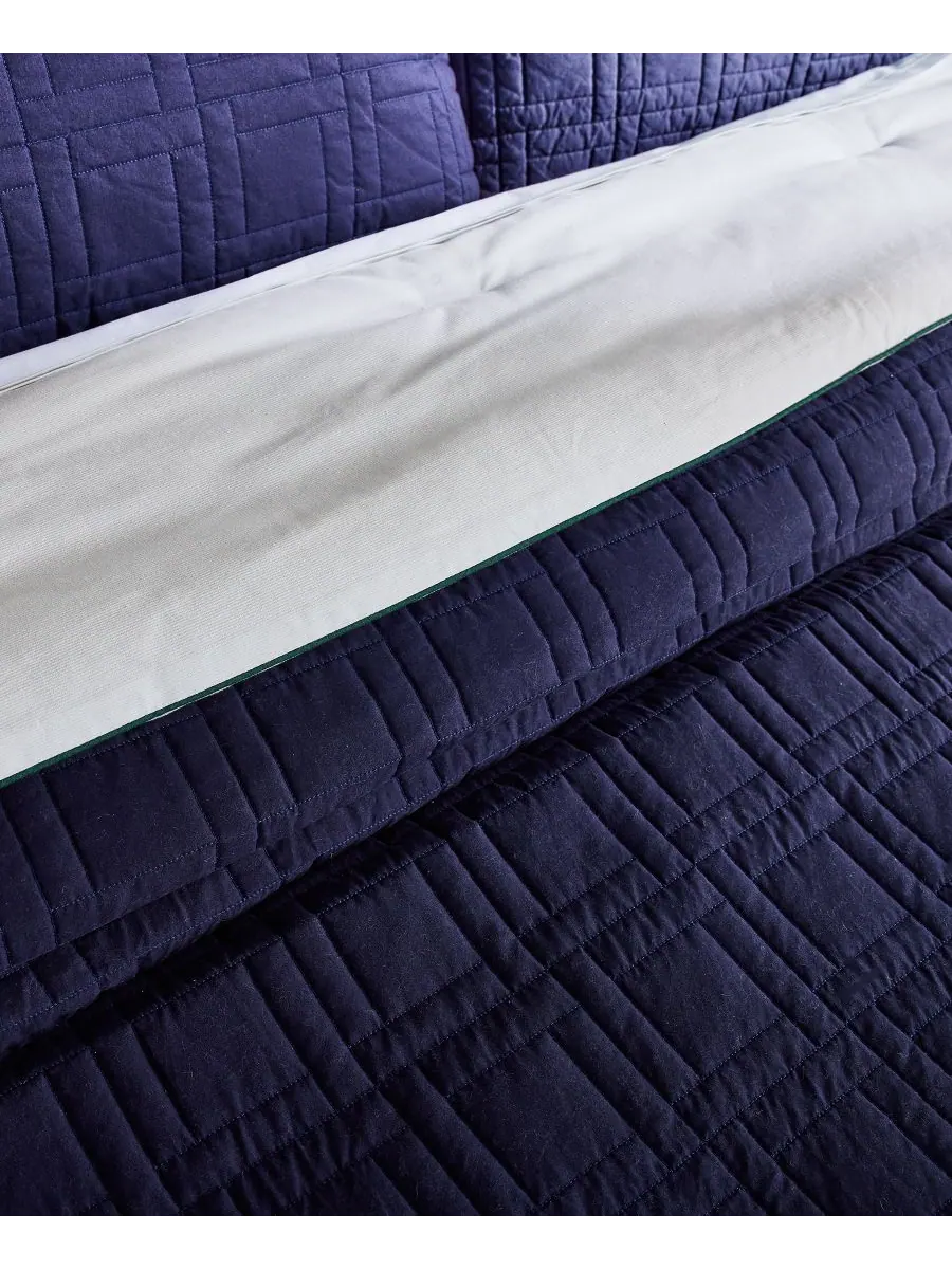 Комплект постельного белья Logo Cotton из 3 предметов, размер Full/Queen Lacoste Home — изображение 6 из 6, темно-синий