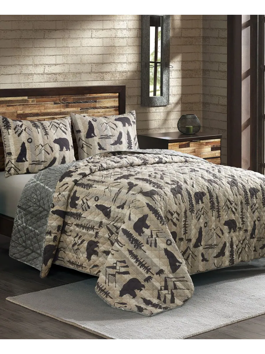 Комплект постельного белья Textiles Forest из 3 предметов, размер Queen American Heritage — мульти
