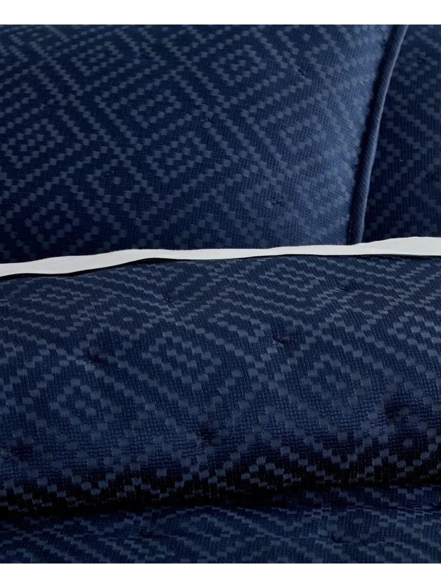 Комплект стеганых покрывал Torringford Jacquard Anne Klein — изображение 3 из 6, темно-синий