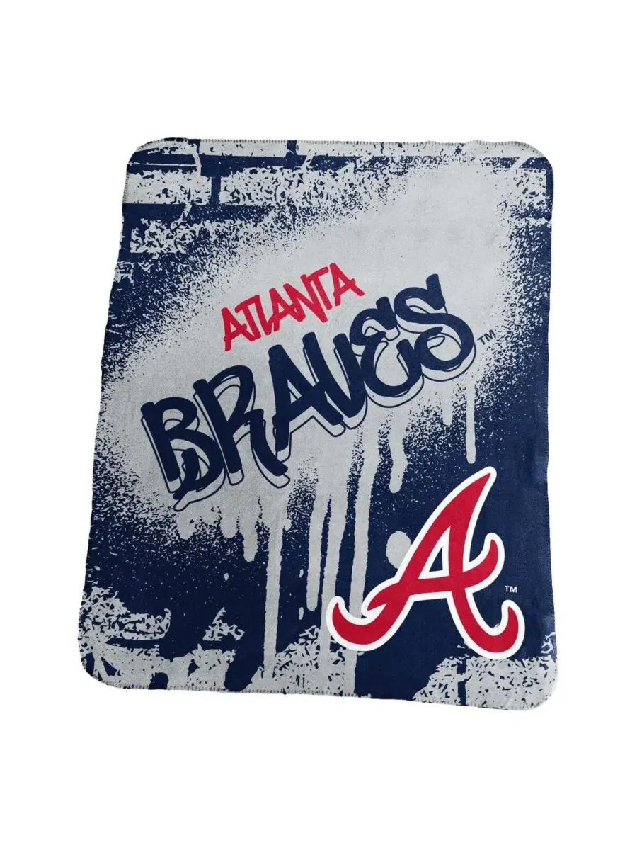 Плед флисовый Atlanta Braves Classic Graffiti, 127 x 152 см Logo Brands