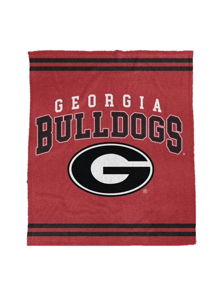 Плед плюшевый вязаный с принтом Georgia Bulldogs Pegasus Home Fashions