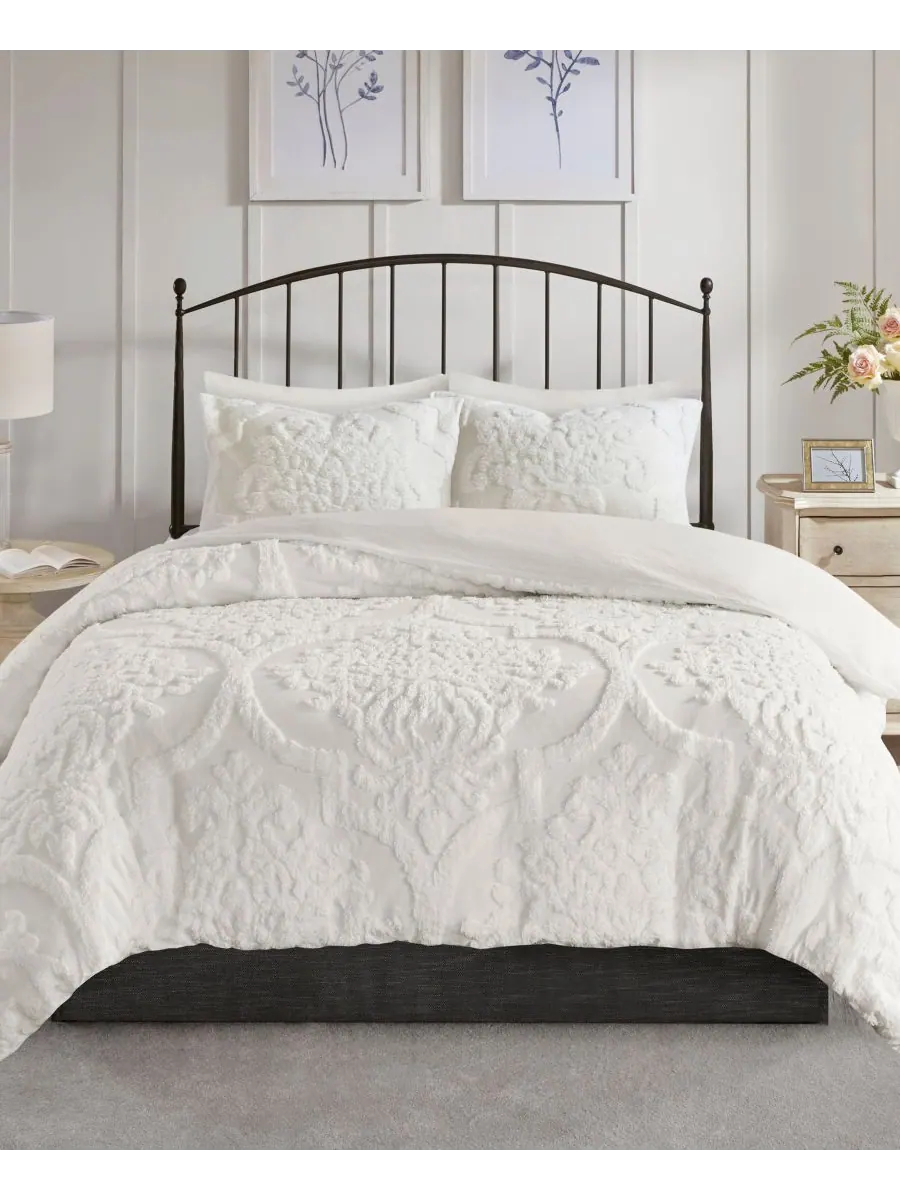 Комплект постельного белья viola damask tufted из 3 предметов, размер full/queen. Madison Park