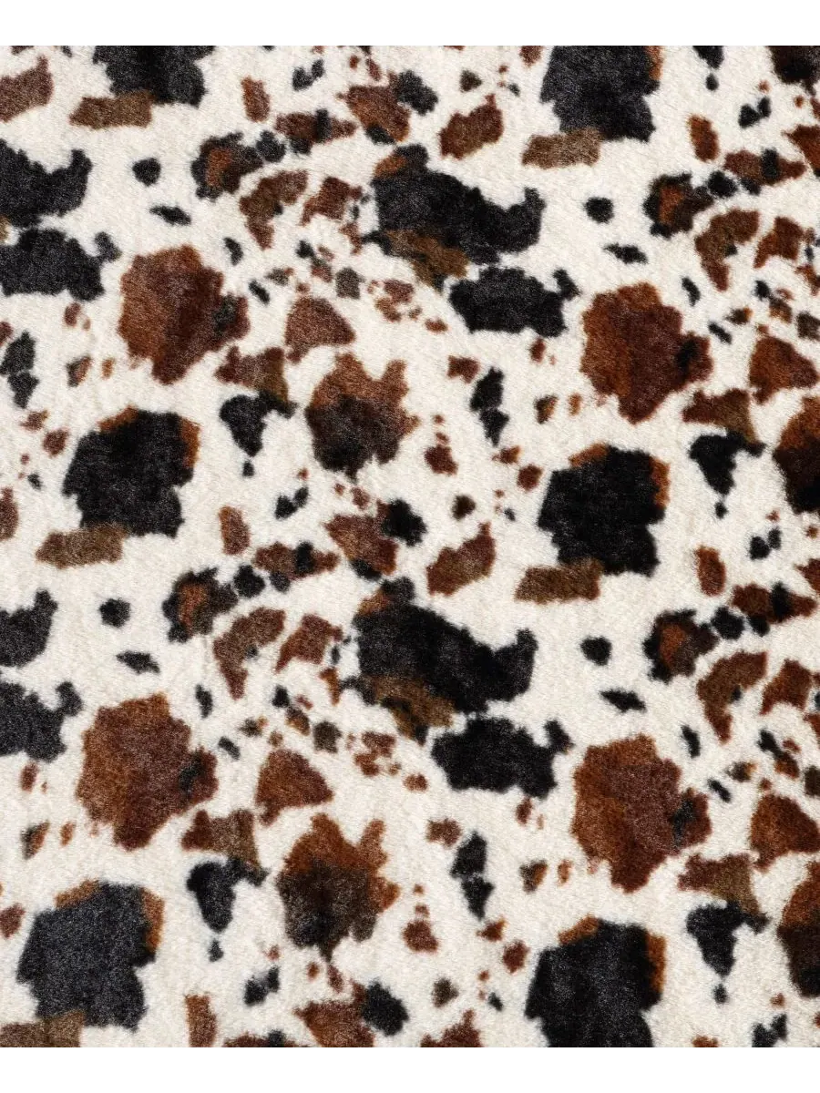 Плед из искусственного кроличьего меха с пятнистым рисунком, 127 x 178 см Wrangler — изображение 5 из 6, коричневый бежевый