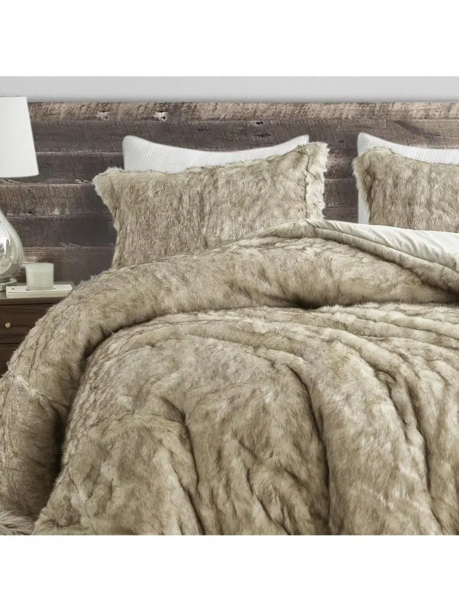 Комплект пухового одеяла с плюшевым мехом Arctic Bear Coma Inducer — изображение 2 из 3, коричневый