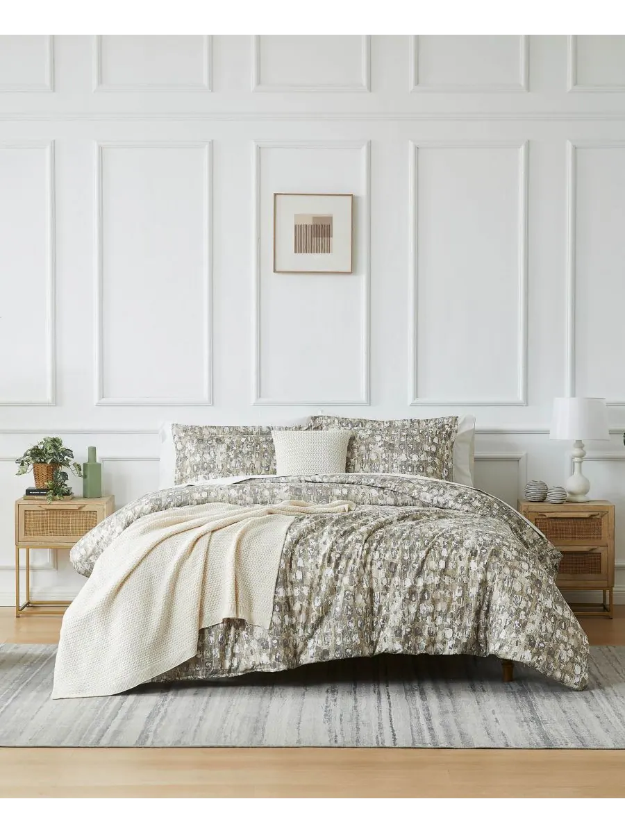 Комплект постельного белья Rhythm из 5 предметов, размер Full/Queen Southshore Fine Linens — изображение 1 из 4, тауп