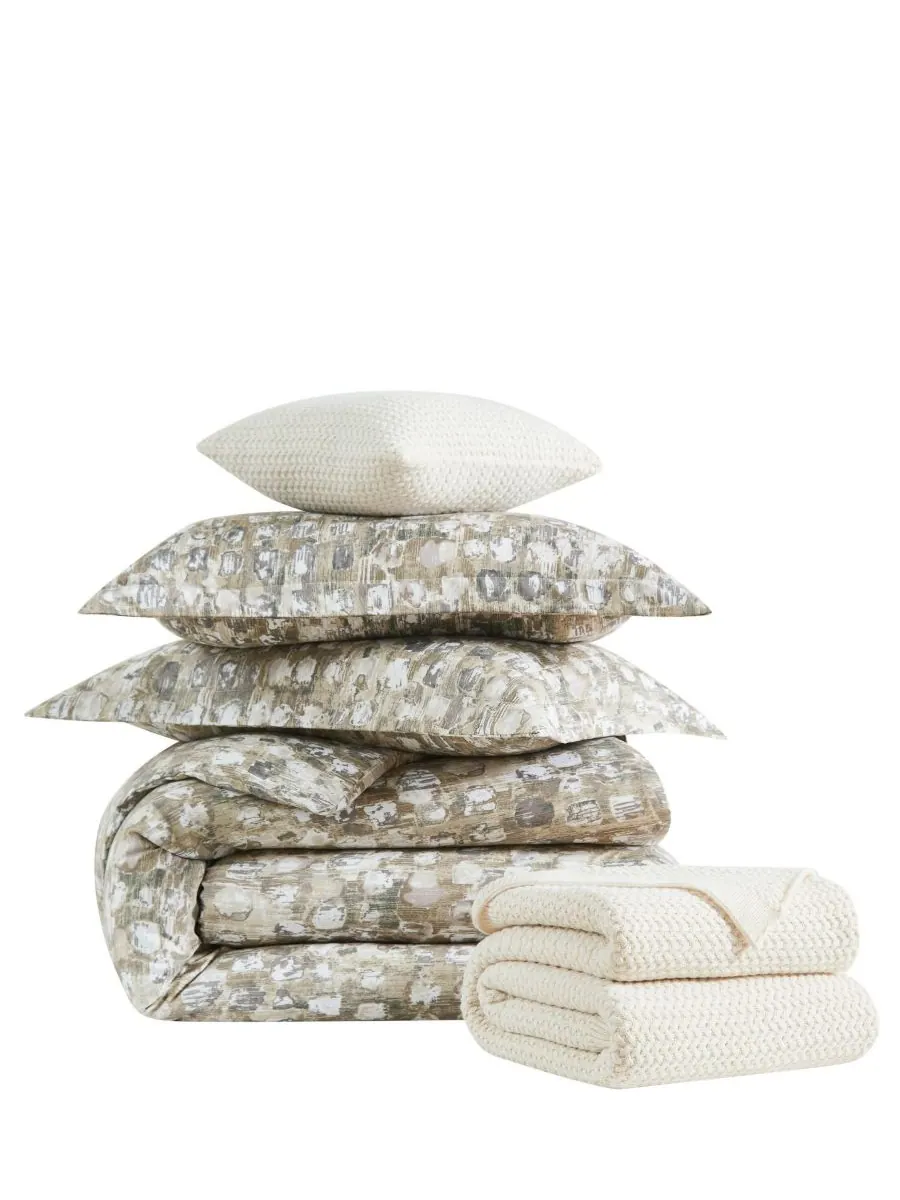 Комплект постельного белья Rhythm из 5 предметов, размер Full/Queen Southshore Fine Linens — изображение 2 из 4, тауп