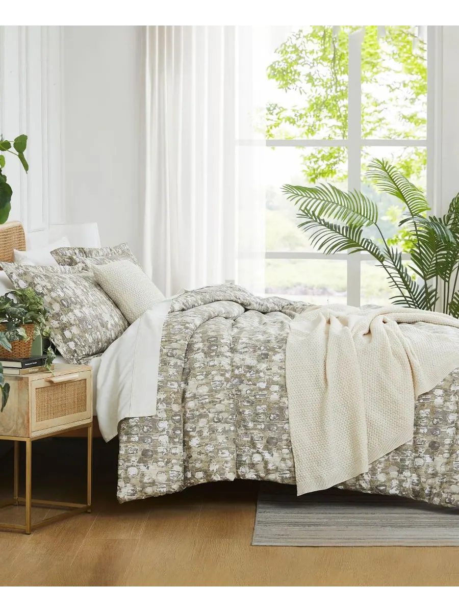 Комплект постельного белья Rhythm из 5 предметов, размер Full/Queen Southshore Fine Linens — изображение 4 из 4, тауп