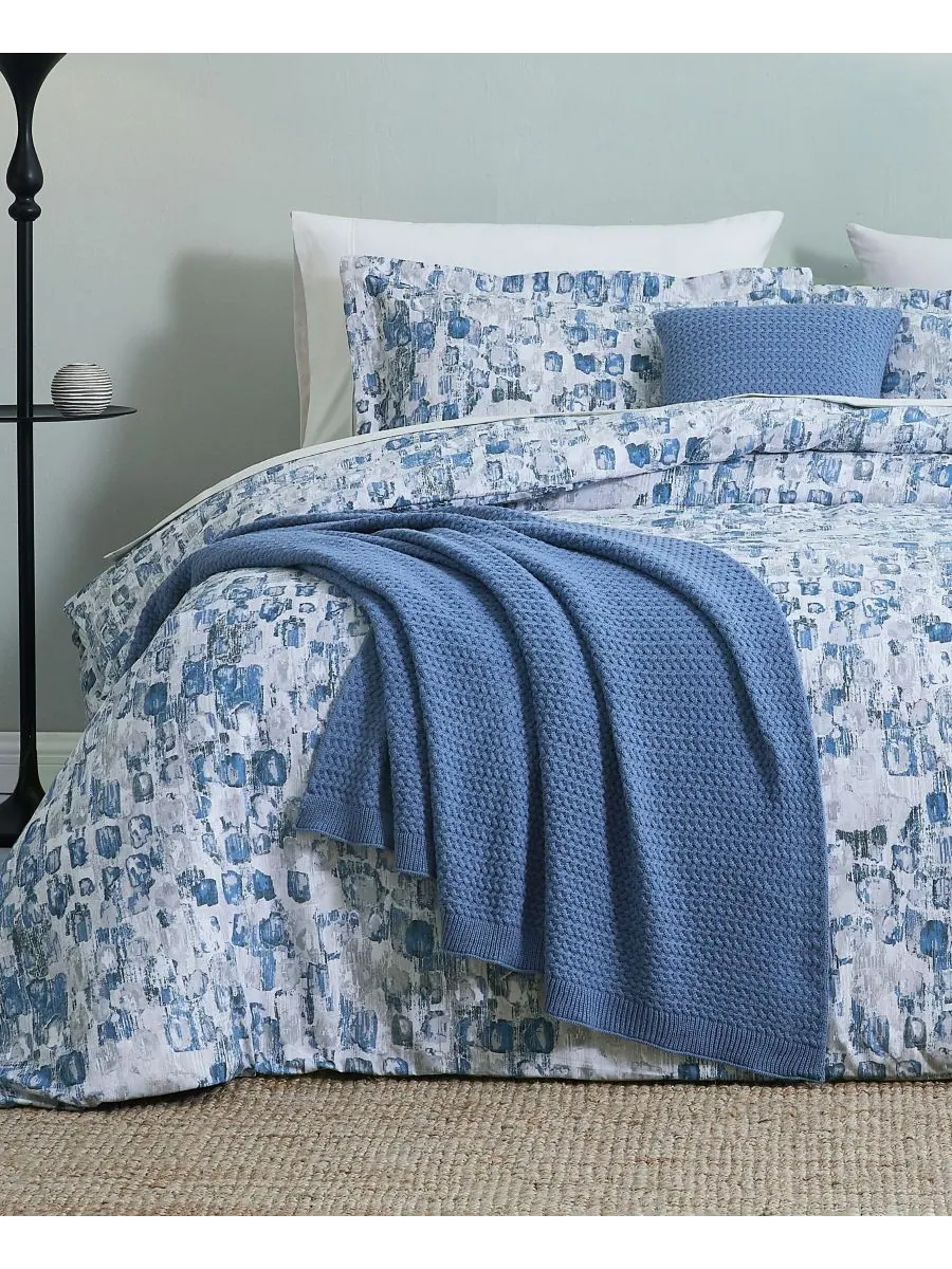 Комплект постельного белья Rhythm из 5 предметов, размер Full/Queen Southshore Fine Linens — изображение 3 из 4, синий