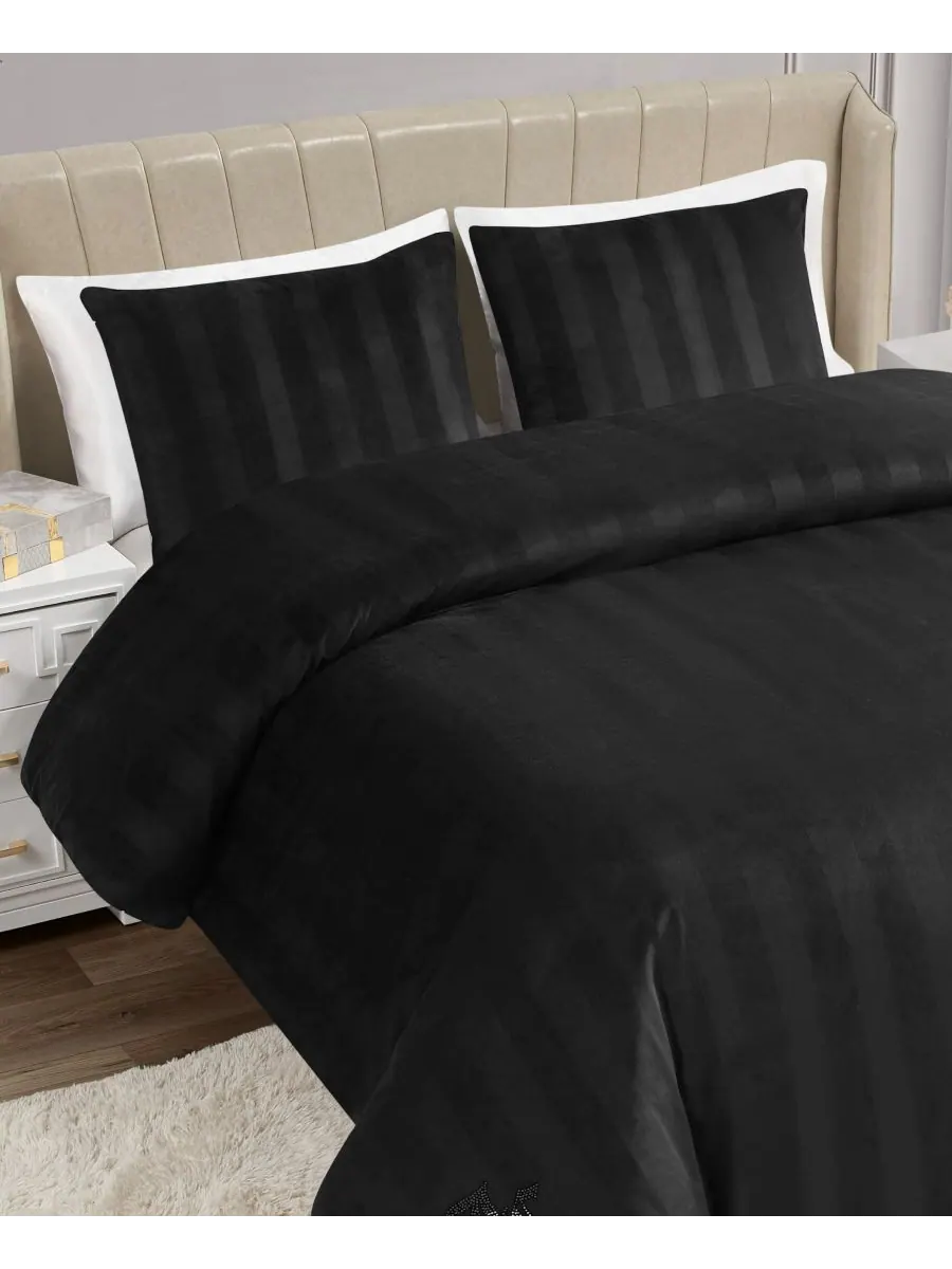 Комплект постельного белья Jenny Velour Striped Jacquard из 3 предметов, размер Full/Queen Juicy — изображение 8 из 10
