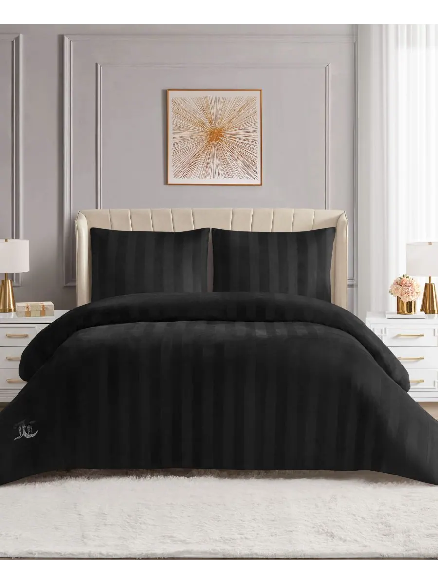 Комплект постельного белья Jenny Velour Striped Jacquard из 3 предметов, размер Full/Queen Juicy — изображение 10 из 10