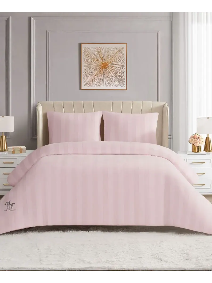 Комплект постельного белья Jenny Velour Striped Jacquard из 3 предметов, размер Full/Queen Juicy — изображение 8 из 10