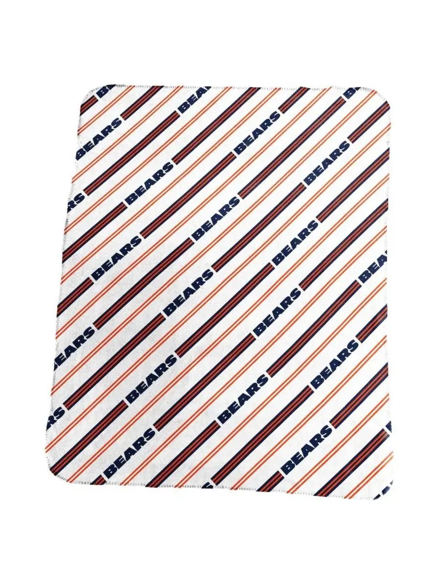Плед флисовый 127 x 152 см с вертикальными полосами Chicago Bears Classic Vertical Stripe Logo