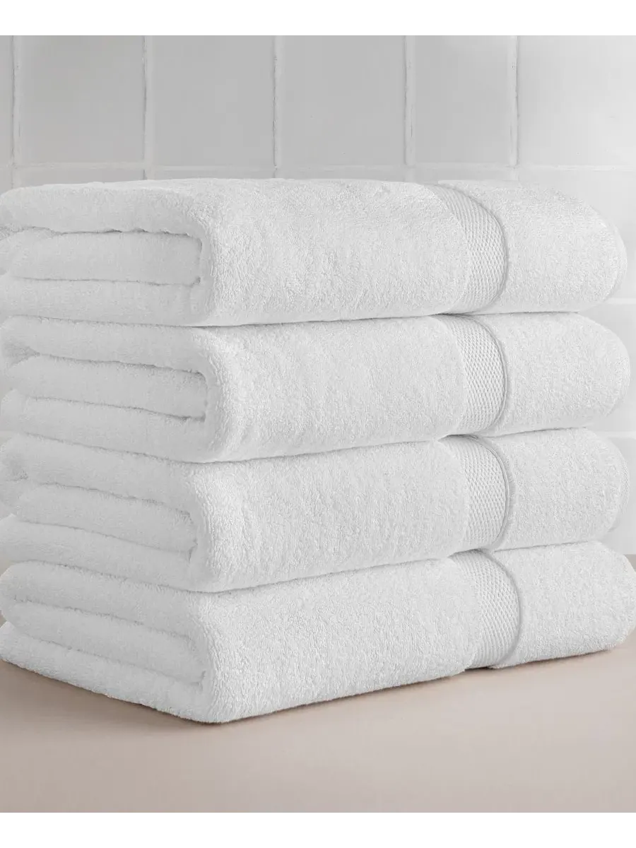 Набор полотенец банных 4 шт., Oversized, Anovia Collection Linum Home — изображение 5 из 5, белый