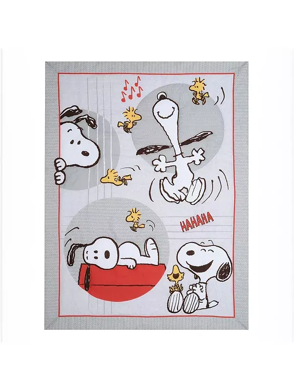 Комплект постельного белья для малышей Snoopy Love из 4 предметов - серый/красный/белый Bedtime — изображение 3 из 4