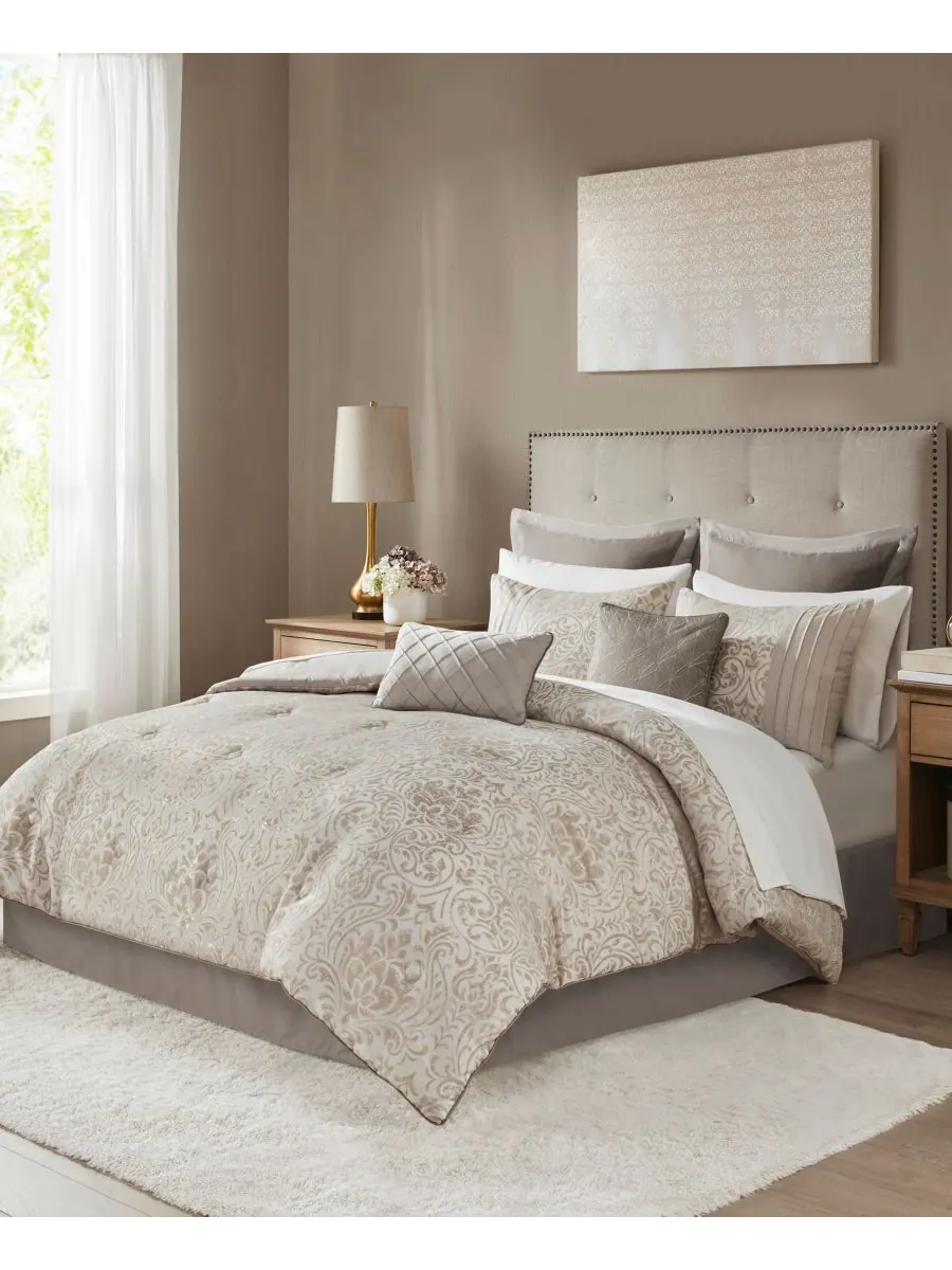 Комплект постельного белья Emilia Jacquard, 12 предметов, размер California King Madison Park