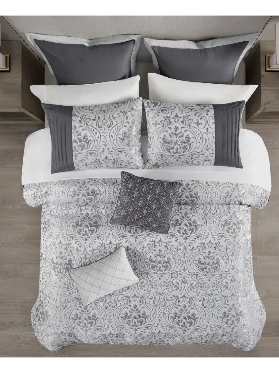 Комплект постельного белья Emilia Jacquard, 12 предметов, размер California King Madison Park — изображение 2 из 10