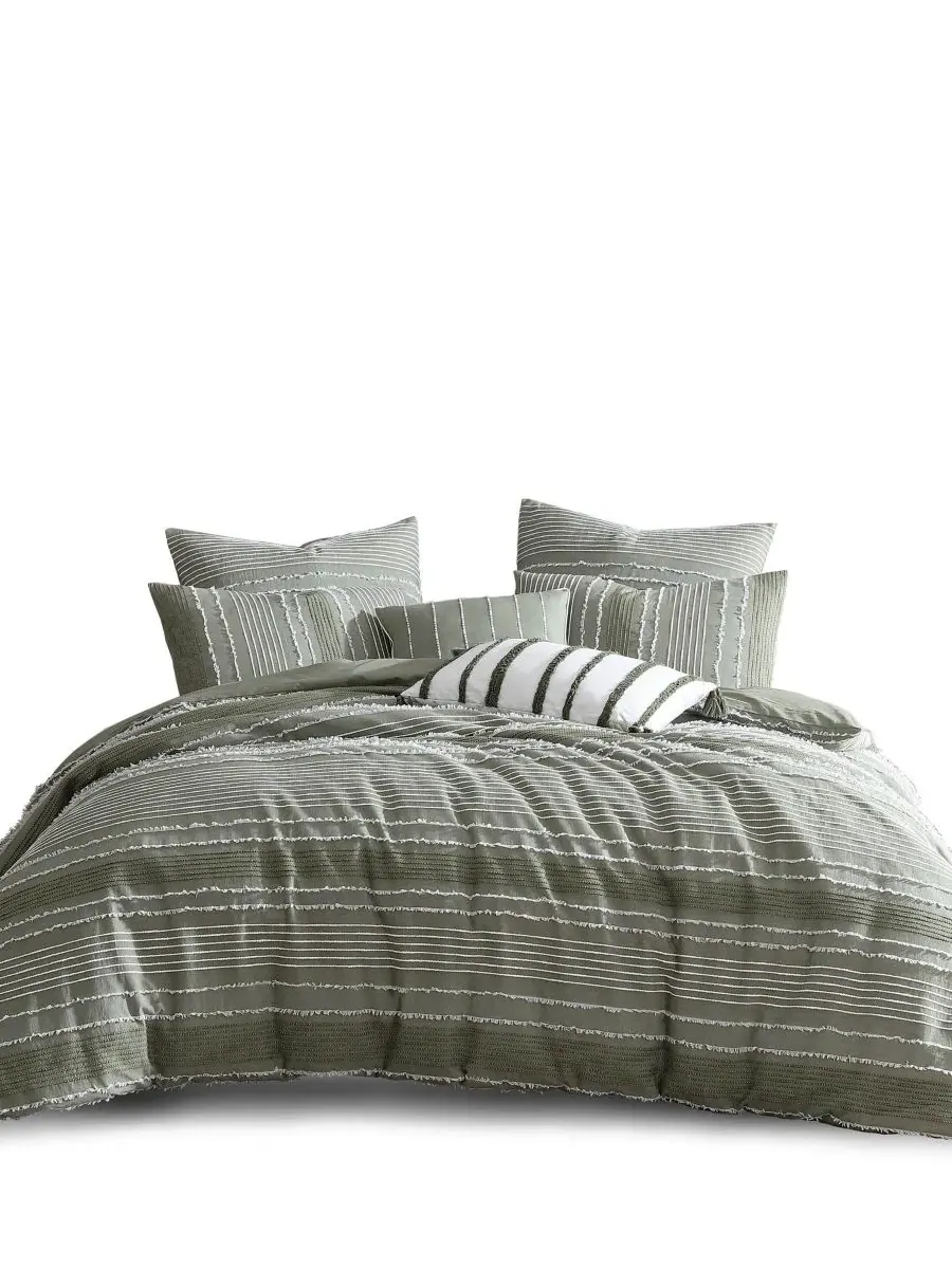 Комплект стеганого жаккардового покрывала Harley Jacquard 5-Piece Riverbrook Home — изображение 2 из 8, зеленый