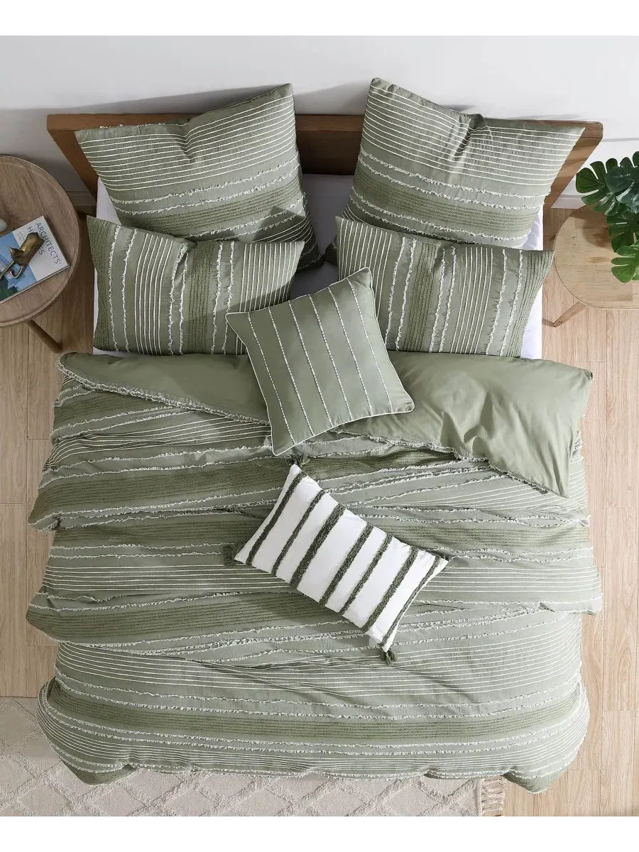 Комплект стеганого жаккардового покрывала Harley Jacquard 5-Piece Riverbrook Home — изображение 4 из 8, зеленый