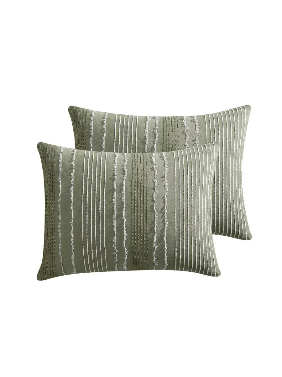 Комплект стеганого жаккардового покрывала Harley Jacquard 5-Piece Riverbrook Home — изображение 6 из 8, зеленый