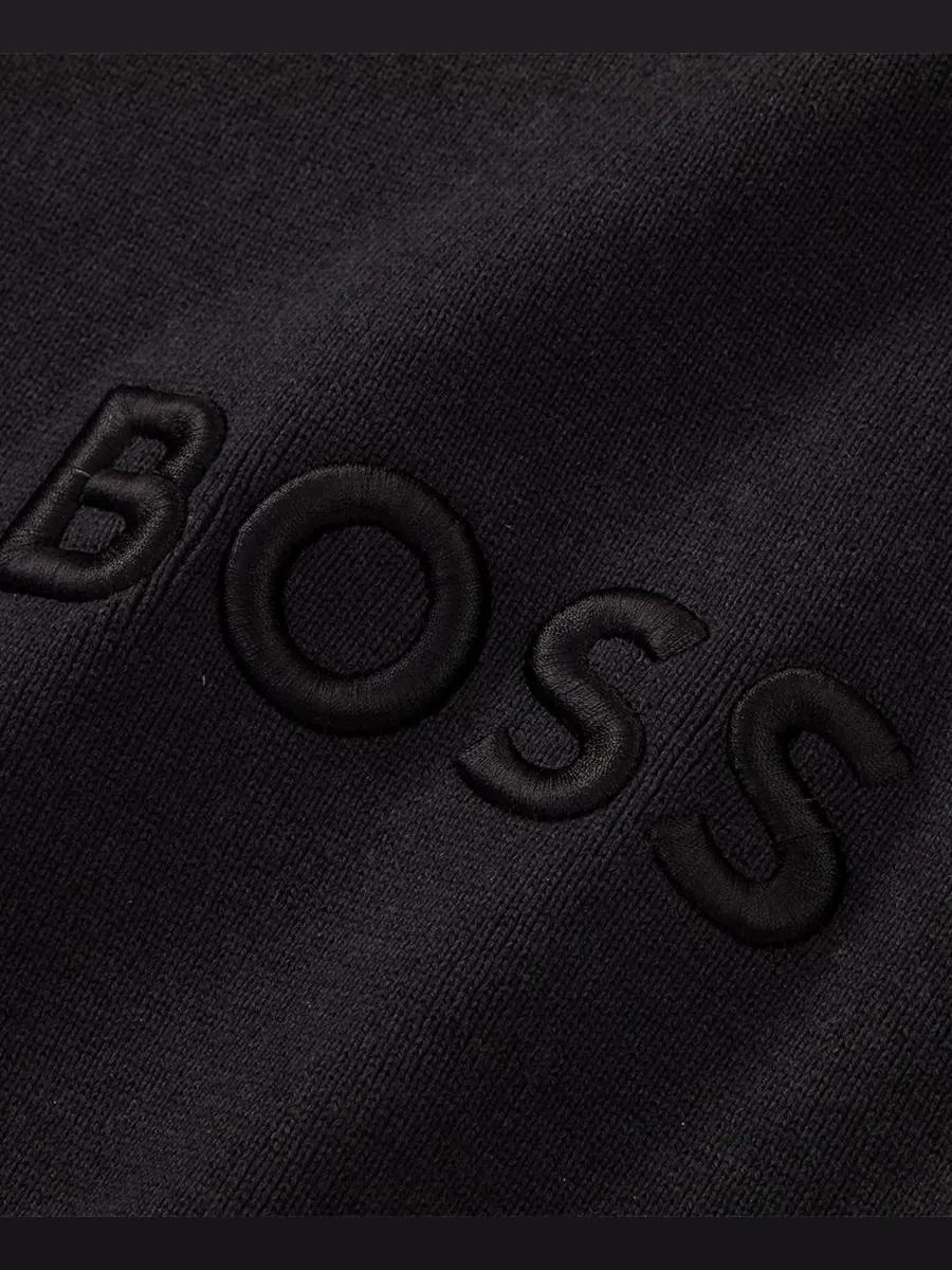 Плед с ярким логотипом от Hugo Boss, 51 x 67 дюймов Boss Home — изображение 2 из 3, черный