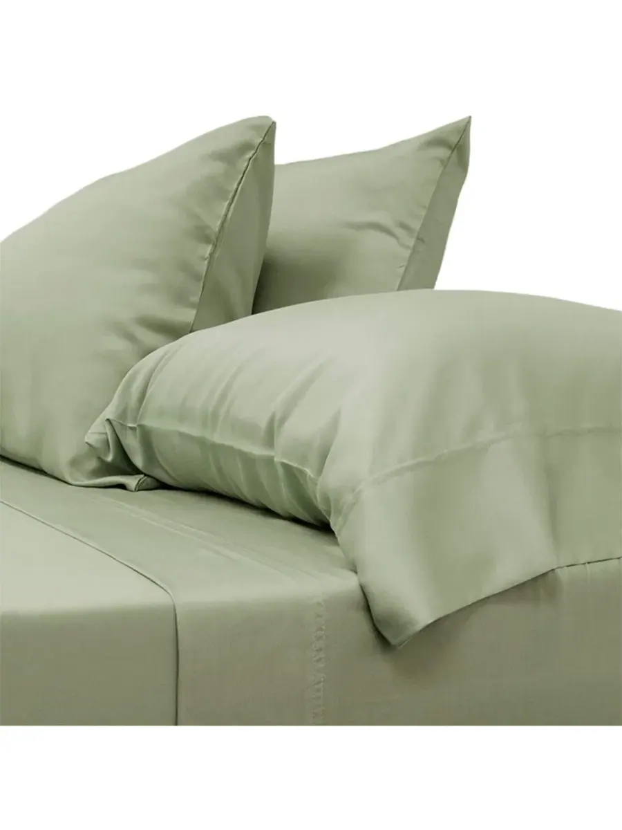Комплект наволочек из вискозы Classic 2-Piece Twill Cariloha — изображение 5 из 10, шалфейный
